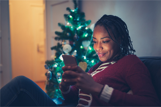 A person checking Informed Delivery preview email on a smartphone.